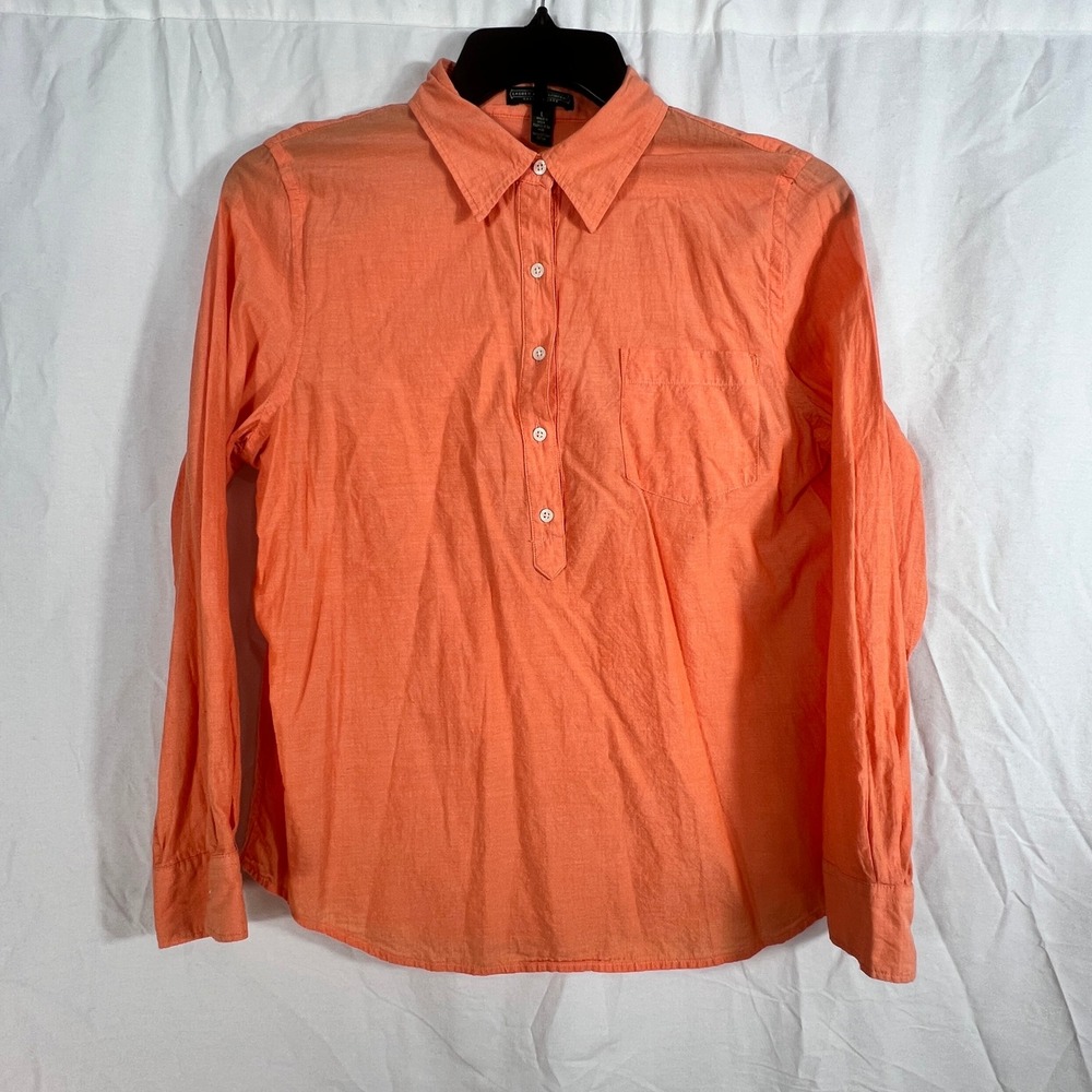 Lauren Jeans Co‎ Ralph Lauren Coral Peach Button Down Shirt Cotton L